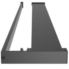 Vidaxl Stenska polica za tuš kabino črna 80 cm aluminij