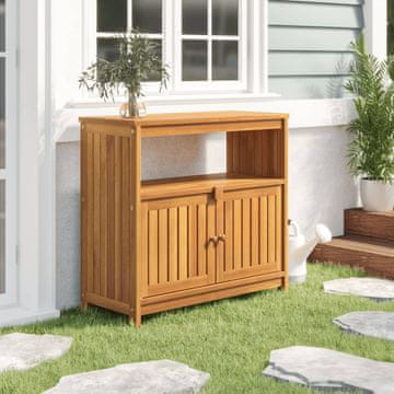 Vidaxl vidaXL Vrtna konzolna mizica 80x35x75 cm masivni akacijev les