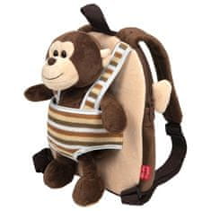 Perletti Opica Max nahrbtnik s plišasto igračo 25cm