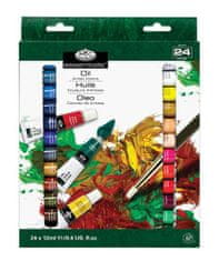 Royal & Langnickel oljne barve ARTIST 24x12ml + 2 čopiča