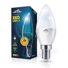 ETA LED žarnica E14, 8 W, topla bela, 3000K, 806 lm, 5 kos