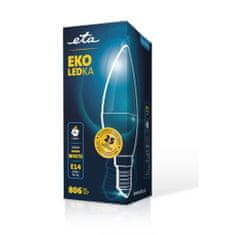 ETA LED žarnica E14, 8 W, topla bela, 3000K, 806 lm, 5 kos