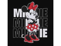 Disney Minnie Miška Disney Bombažna ženska pižama s kratkimi rokavi Črno-rdeča s pikami L