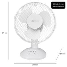 Clatronic VL 3601 WH namizni ventilator 23cm bele barve