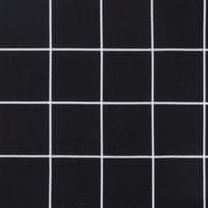 Vidaxl Blazine za vrtne stole 6 kosov črn karo vzorec 40x40x3 cm blago