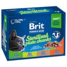 Brit BRIT Premium by Nature for Cats STERILISED PLATE CHUNKS 12x 100 g