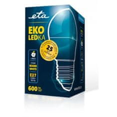 ETA LED žarnica E27, 7 W, topla bela, 2700K, 600 lm, 5 kos