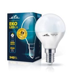 ETA LED žarnica E14, 4 W, topla bela, 2700K, 340 lm, 5 kos