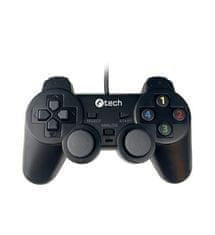 C-Tech Gamepad Callon za PC/PS3, 2x analogni, X-vhod, vibracije, 1,8 m kabel, USB