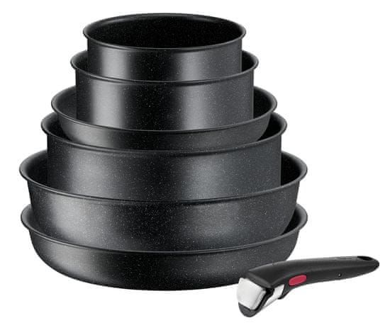 Tefal Ingenio Black Stone set posod, 7 kosov (L3998702)