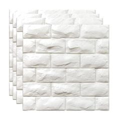 Cool Mango 3D samolepljive stenske nalepke v imitaciji bele opeke, opečnate stenske nalepke (10 tapet) - Whitebrick