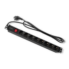 Qoltec Qoltec napajalnik za rack 1u | 16a | pdu | 8xschuko | 2m