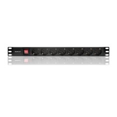 Qoltec PDU podaljšek za 19'' RACK | 1U | 16A | 8xSCHUKO | 2m