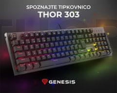 Thor 303 gaming tipkovnica, mehanska, RGB, črna