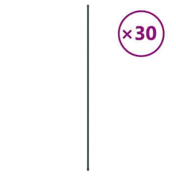 Vidaxl Oporni stebri za vrtne rastline 30 kosov zeleni 60 cm jeklo