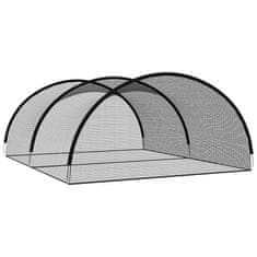 Greatstore Kletka z mrežo za baseball črna 600x400x250 cm poliester