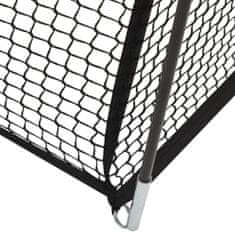 Vidaxl Kletka z mrežo za baseball črna 600x400x250 cm poliester