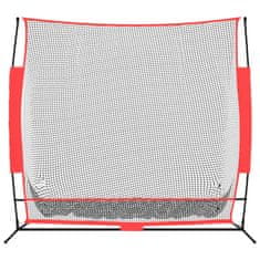 Vidaxl Prenosna baseball mreža črna in rdeča 215x107x216 cm poliester