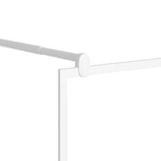 Vidaxl Pregrada za tuš 80x195 cm ESG steklo bela