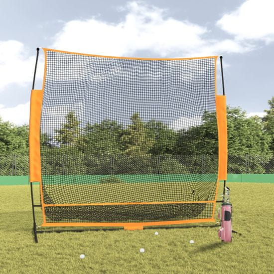 Vidaxl Mreža za golf črna in oranžna 215x107x216 cm poliester