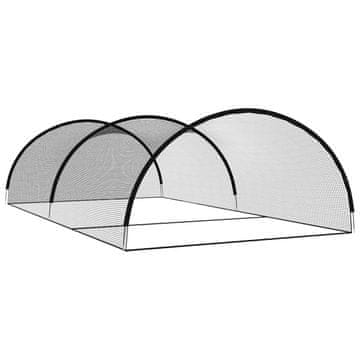 Vidaxl Kletka z mrežo za baseball črna 900x400x250 cm poliester