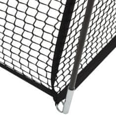 Vidaxl Kletka z mrežo za baseball črna 900x400x250 cm poliester