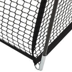 Greatstore Kletka z mrežo za baseball črna 900x400x250 cm poliester