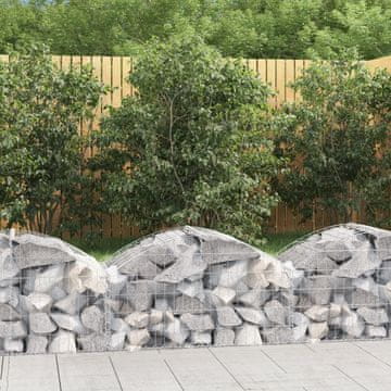 Vidaxl vidaXL Obokasta gabionska košara 100x50x40/60 cm pocinkano železo