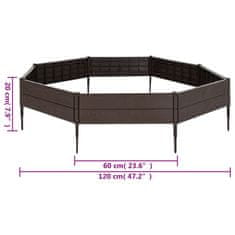 Vidaxl Visoka vrtna greda 120x120x20 cm polipropilen