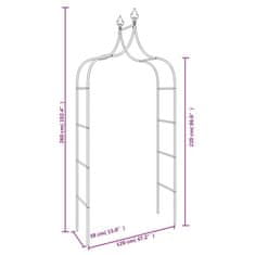 Vidaxl Vrtni oboki 2 kosa črne barve 120x38x260 cm jeklo