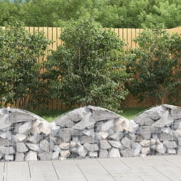 Vidaxl vidaXL Obokasta gabionska košara 100x30x40/60 cm pocinkano železo