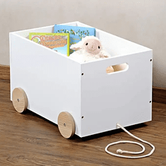 Otroški voziček za igrače, bel (17714)