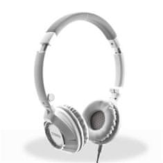 Crono HM-54W Plus - zaprte slušalke, 2x 3,5 mm jack, bele/sive barve, mikrofon