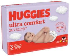 Huggies HUGGIES plenice za enkratno uporabo Ultra Comfort Mega 3 (4-9 kg) 78 kosov