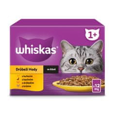 Whiskas vrečke, perutninski izbor v soku, 48 x 85 g