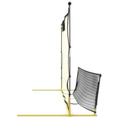 Vidaxl Odbojna mreža za nogomet črna in rumena 183x85x120 poliester