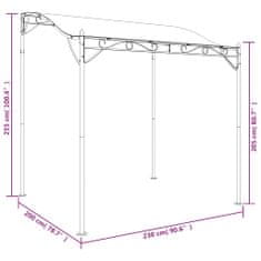 Vidaxl Nadstrešek taupe 2x2,3 m 180 g/m² blago in jeklo