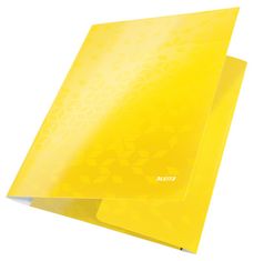 Leitz Tridelne mape WOW, A4, rumene barve