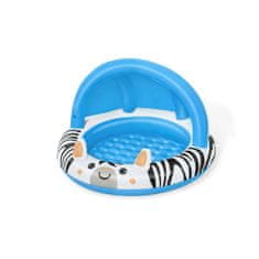Bestway Napihljiv otroški bazen z nadstreškom in napihljivim dnom Zebra