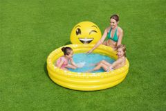 Bestway Napihljiv otroški bazen z vodno fontano Smiley