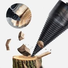 Vixson Sveder za cepljenje lesa, jeklo, nastavek za cepljenje lesa, dolžina svedra z nastavkom: 95 mm | WOODCRACKER